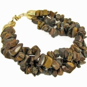 bracelet with clusters of brown beads
