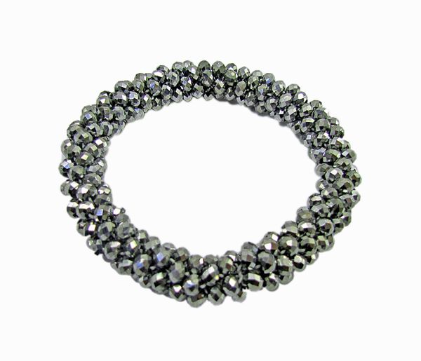 bracelet with clusters of black beads