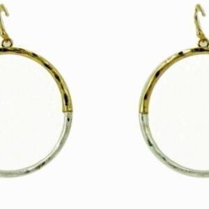 two-toned circular earrings