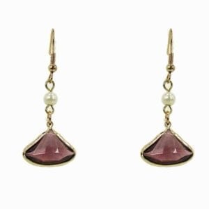 earrings with dark violet gemstones