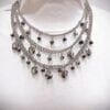 BLACK DIAMOND GLASS BEADED LAYERED NECKLACE - Image 2