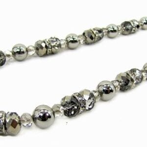 necklace with pearls and silver beads