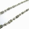 necklace with pearls and silver beadwork