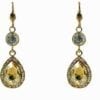 GOLD AND CLEAR CRYSTAL NECKLACE AND EARRING SET - Image 4