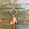 CRYSTAL CLOVER PENDANT WITH ROSE QUARTZ STONES - Image 6