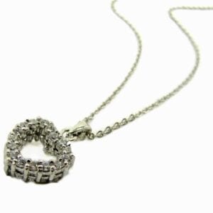 necklace pendant with metal heart design