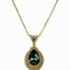 necklace pendant with emerald inset