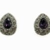 earrings dark teardrop gemstone