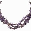 layered necklace with clusters of purple beads
