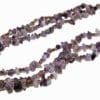 layered necklace with clusters of purple gems