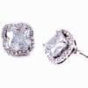earrings studs with light pink crystals
