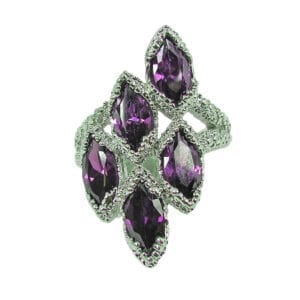 ring with five violet gems