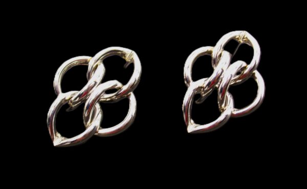 SILVER LINK EARRINGS - Image 2