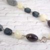 GRAY AND WHITE LONG BEADED LINK NECKLACE - Image 5