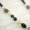 GRAY AND WHITE LONG BEADED LINK NECKLACE - Image 10