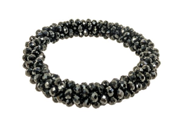 bracelet with clusters of black crystals