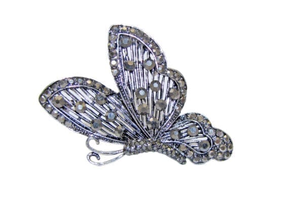 butterfly brooch with crystal studs