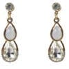 earrings with pearl and diamond teardrop gems