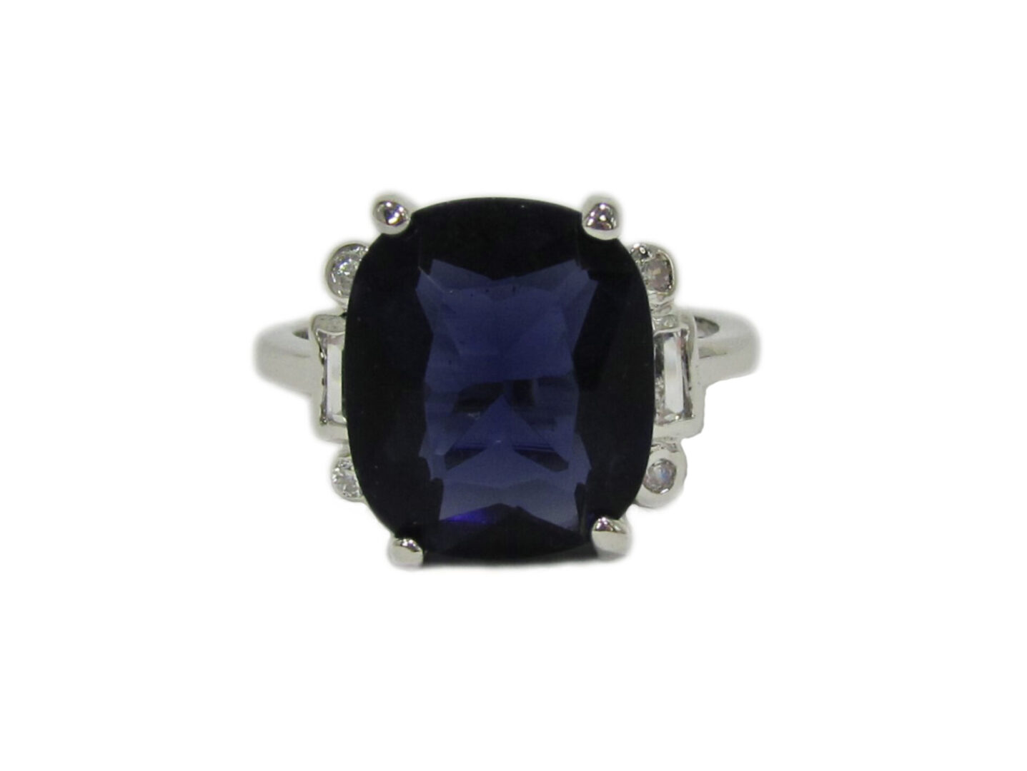 ring with large black oval crystal gem