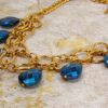 BLUE TEARDROP GLASS BEADED STATEMENT NECKLACE - Image 4