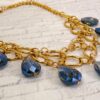 BLUE TEARDROP GLASS BEADED STATEMENT NECKLACE - Image 6