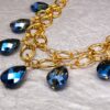BLUE TEARDROP GLASS BEADED STATEMENT NECKLACE - Image 7