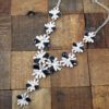 BLACK & CLEAR CRYSTAL STATEMENT NECKLACE WITH FLOWER STATIONS - Image 10