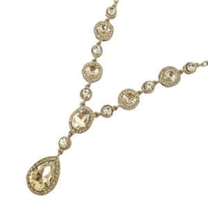 necklace with light brown precious stones