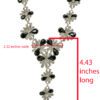 BLACK & CLEAR CRYSTAL STATEMENT NECKLACE WITH FLOWER STATIONS - Image 13
