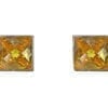 pair of square-cut topaz earrings