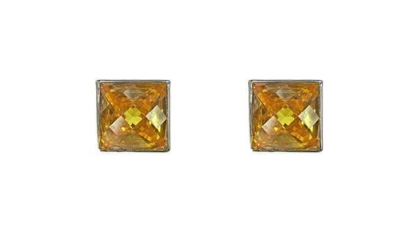 square-cut topaz earrings