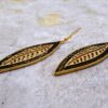 LONG GOLD LEAF EARRINGS - Image 4