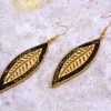 LONG GOLD LEAF EARRINGS - Image 6