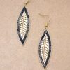 LONG GOLD LEAF EARRINGS - Image 5