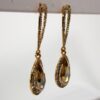 CHAMPAGNE CRYSTAL TEARDROP EARRINGS - Image 5