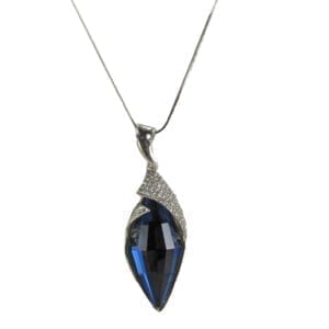 dark blue crystal necklace pendant