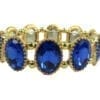 golden bracelet with sapphire gemstones