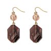PURPLE AND PINK GLASS BEAD EARRINGS