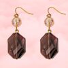 PURPLE AND PINK GLASS BEAD EARRINGS - Image 6