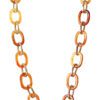 BROWN & GOLD LONG LINK NECKLACE - Image 2
