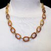 BROWN & GOLD LONG LINK NECKLACE - Image 3