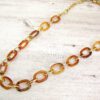 BROWN & GOLD LONG LINK NECKLACE - Image 5