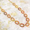 BROWN & GOLD LONG LINK NECKLACE - Image 4