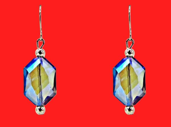 BLUE GLASS BEAD EARRINGS - Image 9
