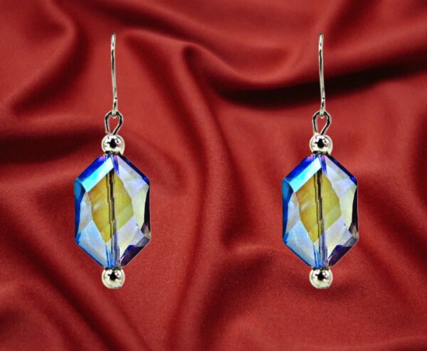 BLUE GLASS BEAD EARRINGS - Image 6