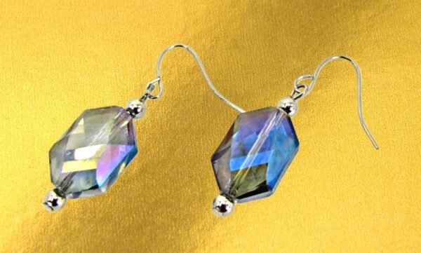 BLUE GLASS BEAD EARRINGS - Image 7