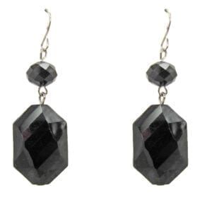 earrings with black crystals