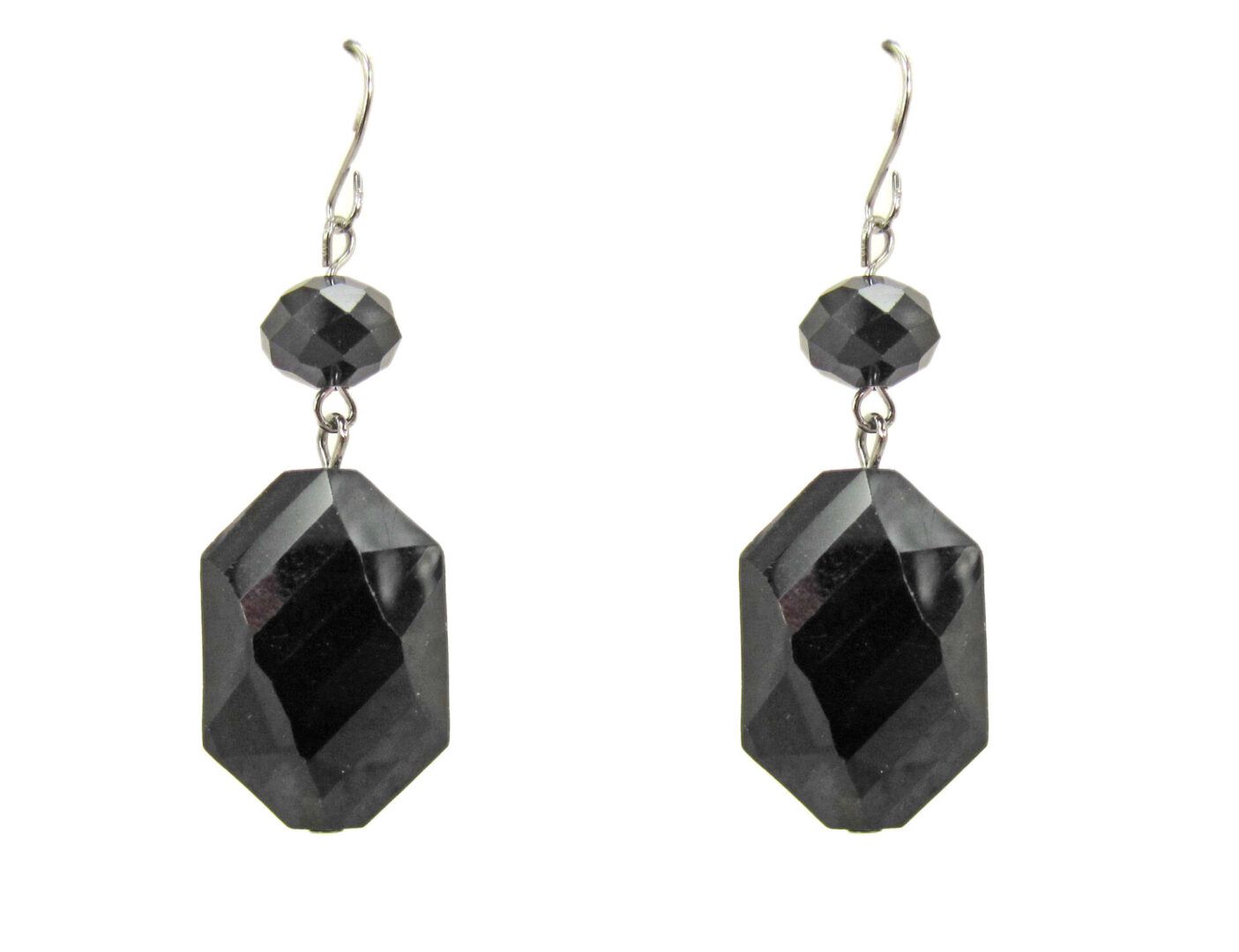earrings with black crystals