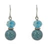 earrings with blue stones and crystals