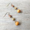 TRIPLE WOOD BEAD EARRINGS - Image 3